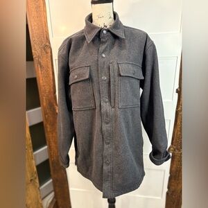 Ridgecut Toughwear Jacket Men’s L Gray Lined Cotton Blend Button Work Coat